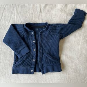 Livly Navy Blue Baby Cardigan Sweatshirt - 12-18 mo